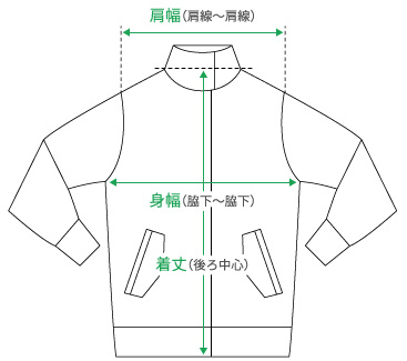 T-on サイズガイド ジャケット・ブルゾン