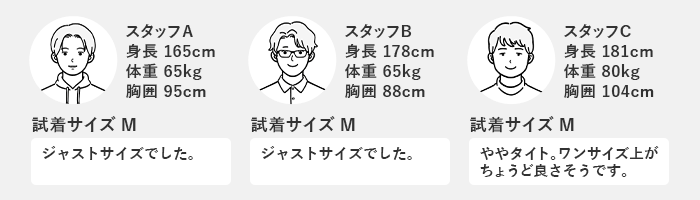 スタッフ着用コメント