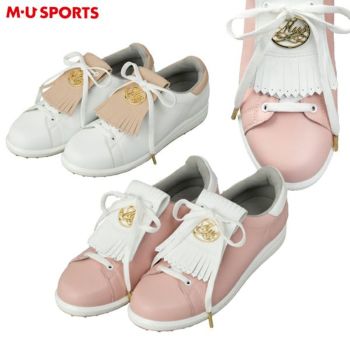 M.U SPORTS エムユースポーツ 703U6602 スパイクレス ゴルフシューズ  ホワイト系 22.5 [240101462485] ゴルフウェア レディース ストスト 新品】M.U SPORTS エムユースポーツ 703U6602 スパイクレス