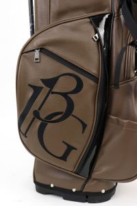 1piu1uguale3 キャディバッグ 　スタンド付　 ブラウン　茶色 grg231-top.jpg