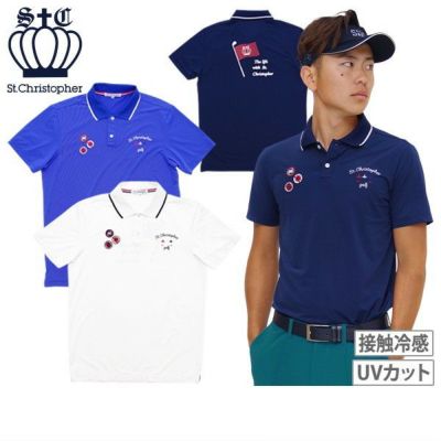 【新品】St. Christopher ポロシャツMサイズ St.Christopher 【30％OFFセール】ポロシャツ メンズ セント