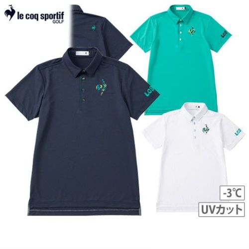 【le coq sportif GOLF】 サンスクリーン 半袖シャツ メンズ ホワイト LL ポロシャツ トップス ルコックスポルティフ(ゴルフ)