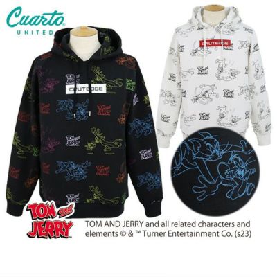 【50％OFFセール】パーカー メンズ トムとジェリーコラボ クアルトユナイテッド エッジ CUARTO UNITED EDGE  ゴルフウェア