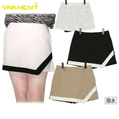 VIVA HEART 4WAYストレッチ撥水ラップキュロットパンツ 、ブラック、サイズ:40(M)