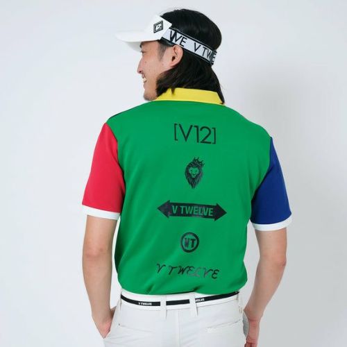 ポロシャツ メンズ V12 ゴルフ ヴィ・トゥエルブ 2024 春夏 新作 