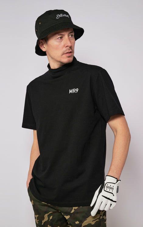 ★新品　MIRROR9 ミラーナイン ゴルフ　モックネック 長袖 シャツ　L ミラーナイン/MIRROR9 GOLF ゴルフ ロゴ モックネック 長袖 新品