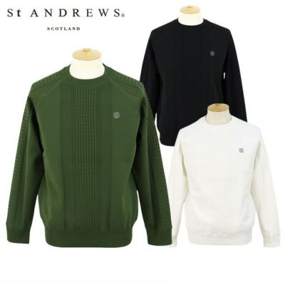 新品 St.ANDREWS ゴルフ セーター ブラック XL メンズ 肌寒い