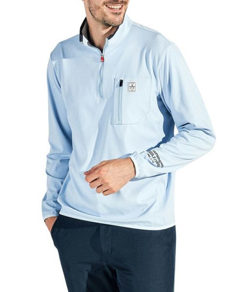 【マンシングウェア】ポロシャツ　LL ENVOY パープルxホワイト Munsingwear 【WEB限定｜ENVOY】3 Colors Penguin Logo 総柄