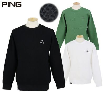 PING クルーネックセーター ゴルフウェア PING ピン アパレル ゴルフウェア 長袖 クルーネックニットプル