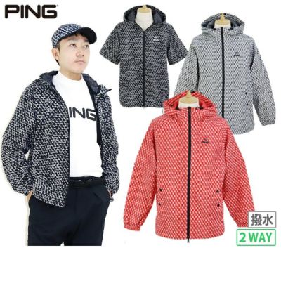 【アディダス】adidas フェザー混ダウン 半袖 ブルゾン ゴルフ M 赤×黒 adidas アディダス 長袖ハーフジップ メンズ ゴルフウェア GOLF