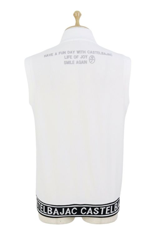 カステルバジャック　白　ベスト　ゴルフウエア　美品　サイズ40 カステルバジャック 白 ベスト ゴルフウエア 美品 サイズ40 カステル