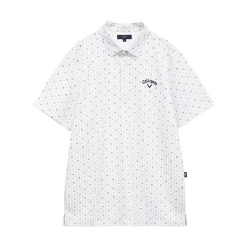 Callaway ゴルフメンズポロシャツ Lサイズ ホワイト キャロウェイ（CALLAWAY）（メンズ）ゴルフウェア 接触冷感 半袖