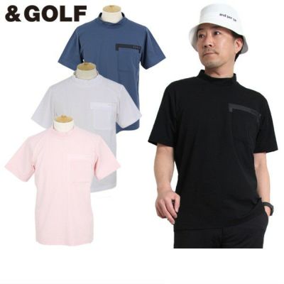 ハイネックシャツ メンズ アンドゴルフ ＆GOLF ゴルフウェア