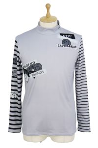 カステルバジャック ハイネックゴルフウェア 美品✨カステルバジャック ハイネック Tシャツ 半袖 紺 XL