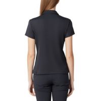 descente golf ブラックポロシャツ レディースLサイズ デサントゴルフ DESCENTE ゴルフ ハーフジップスリーブレス