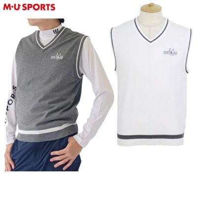 ニットベスト メンズ MUスポーツ MUSPORTS 2025 春夏 新作 ゴルフウェア