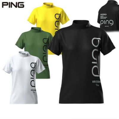 30％OFFセール】半袖ハイネックシャツ レディース ピン PING