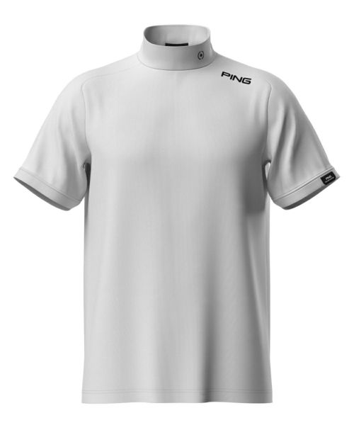 サイズ：LL PING ピン 2025年モデル ハイネック 半袖Tシャツ  ブラウン系 [240101428217] ゴルフウェア メンズ ストスト サイズ：LL PING ピン 2025年モデル ハイネック 半袖Tシャツ