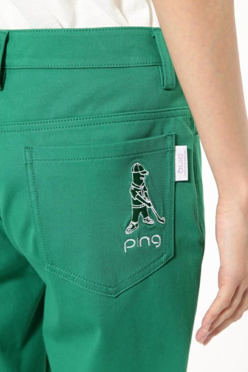 ピンのロングパンツ