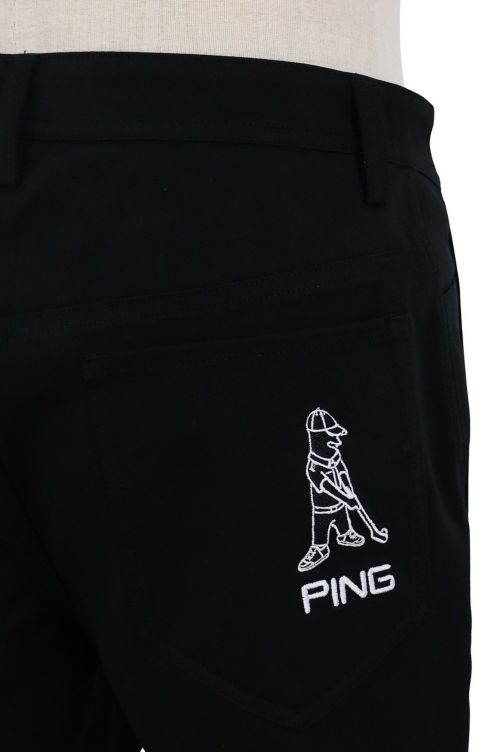 ピン　ツイルポンチ ロングパンツ　PING ゴルフウエア　ホワイト　メンズ　L PING ピン ゴルフウェア ロングパンツ 秋 冬 パンツ カジュアル