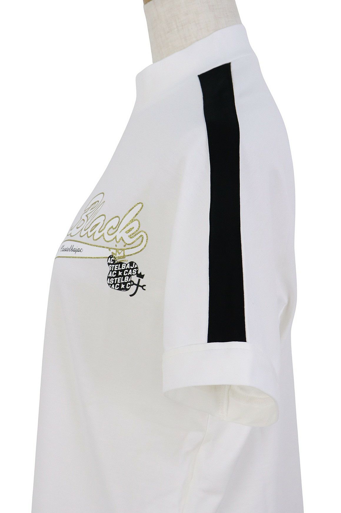 カステルバジャックスポーツブラックラインのハイネックシャツ