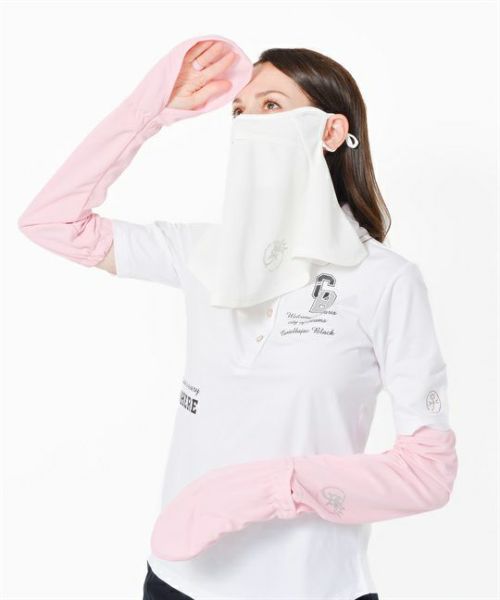 CASTELBAJAC ゴルフウェア レディース オフホワイトM フェイスカバー レディース カステルバジャックスポーツ CASTELBAJAC