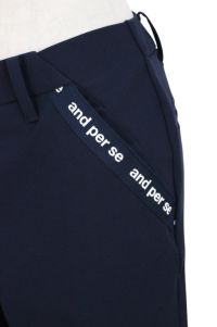 アンパスィ　L ロングパンツ　レディース　ブラック　ゴルフ　刺繍ロゴ ロングパンツ レディース アンパスィ and per se 2025 春夏 新作