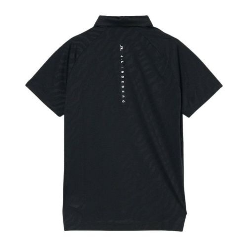 J. LINDEBERG ジェイリドバーグ ポロシャツ XL ブラック J.LINDEBERG ジェイリンドバーグ ゴルフ ポロシャツ ロゴ刺繍 (J