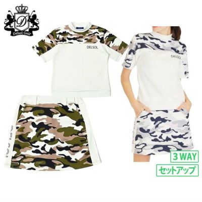【タイムセール 7/29 13:00迄 10％OFF】ハイネックシャツ レディース デルソルゴルフ DELSOL GOLF 2025 春夏 新作 ゴルフウェア