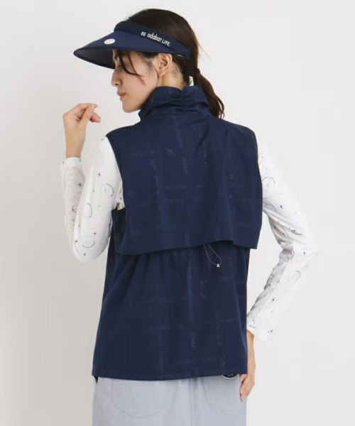 adabat レディース ベスト ネイビー ADABAT NAVY】【撥水】タータンチェック中綿ベスト（中綿ベスト