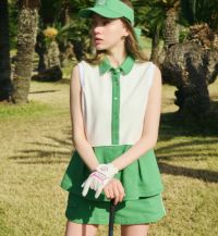 CPG GOLF ベージュ ポロシャツ 美品】CPG 半袖ポロシャツ ベージュ×黒 ビッグロゴ メンズ L