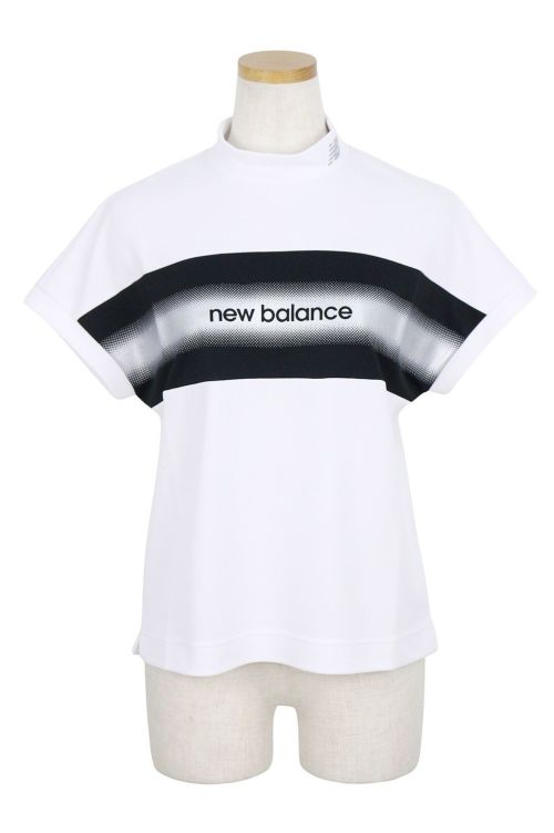 サイズ：0 NEW BALANCE GOLF ニューバランス  ハイネック 半袖Tシャツ ロゴプリント  ホワイト系 [240101428458] ゴルフウェア レディース ストスト サイズ：0 NEW BALANCE GOLF ニューバランス ハイネック 半袖T