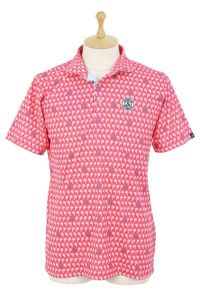新品タグ付】andperse メンズ ポロシャツ ロゴ入 ピンク×ブルー M