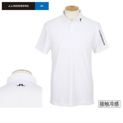 2025ss モデルJ.LINDEBERG ホワイトポロシャツM 30％OFFセール】ポロシャツ メンズ Jリンドバーグ J.LINDEBERG