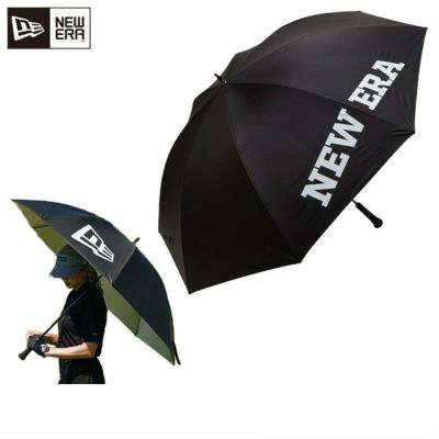 新品2025年モデル ニューエラ フラッグロゴ ゴルフ 傘 ゴルフアンブレラ NEW ERA GOLF】ゴルフアンブレラ フラッグロゴ ブラック【雨も