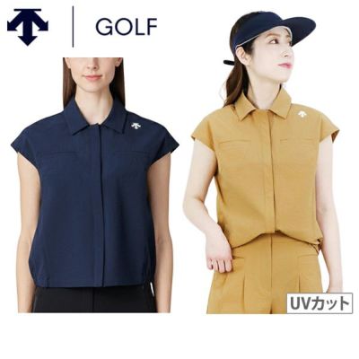 descente golf ブラックポロシャツ レディースLサイズ ポロシャツ レディース デサントゴルフ デサント DESCENTE GOLF