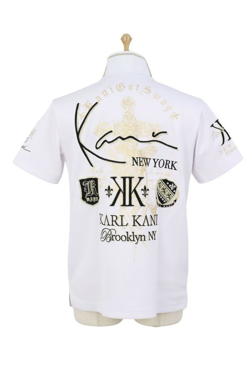 Karl Kani カールカナイ ロゴ 半袖 ポロシャツ ゴルフ ウェア 人気 Karl Kani カールカナイゴルフ UVカット 半袖 ポロシャツ カルゼ