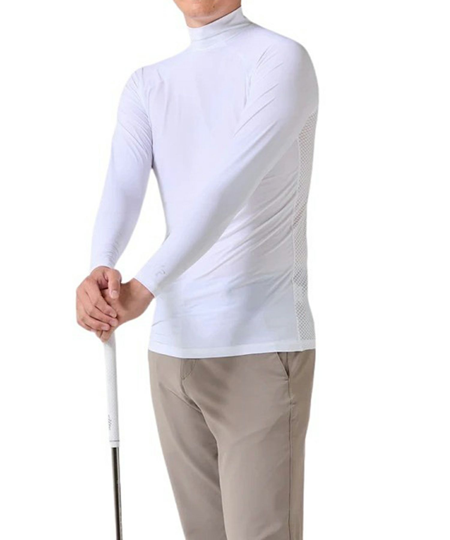 ゼロフィットのハイネックシャツ