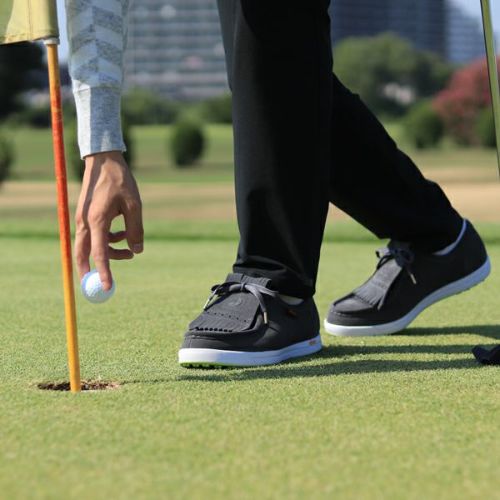 新品　whoOplay ゴルフシューズ ネイビー/ホワイト フープレイ ゴルフシューズ Whooplay GOLFとライフスタイルを掛け