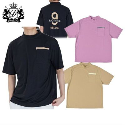 【タイムセール 7/29 13:00迄 10％OFF】ハイネックシャツ メンズ デルソルゴルフ DELSOL GOLF 2025 春夏 新作 ゴルフウェア