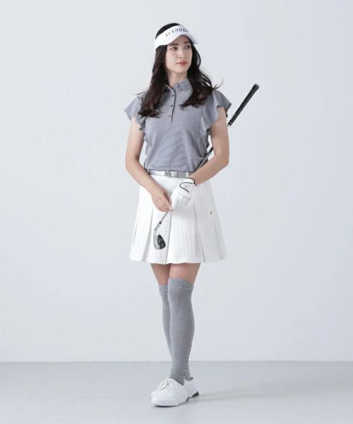 ストライプ半袖ポロシャツ (WOMENS) | St ANDREWS（セント