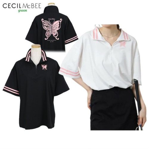 ポロシャツ レディース CECIL McBEE green セシルマクビー グリーン