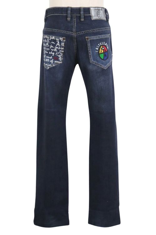 カステルバジャック　デニム柄 プリントパンツ　2024秋冬モデル　日本製　3XL パンツ メンズ カステルバジャック CASTELBAJAC 2025 秋冬 新作