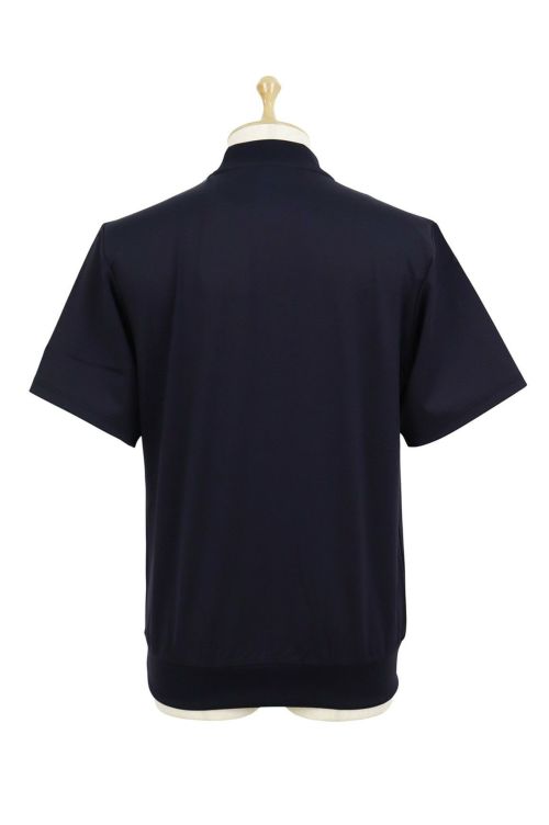 サイズ：L AND PER SE アンパスィ  ハイネック 半袖Tシャツ  ネイビー系 [240101429196] ゴルフウェア メンズ ストスト ハイネックシャツ メンズ アンパスィ and per se 2025 秋冬 新作