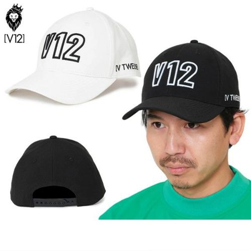 V12 ヴィ・トゥエルヴ フェイクスエード　ブラック　メンズゴルフ　キャップ V12 ヴィ・トゥエルヴ フェイクスエード ブラック メンズゴルフ