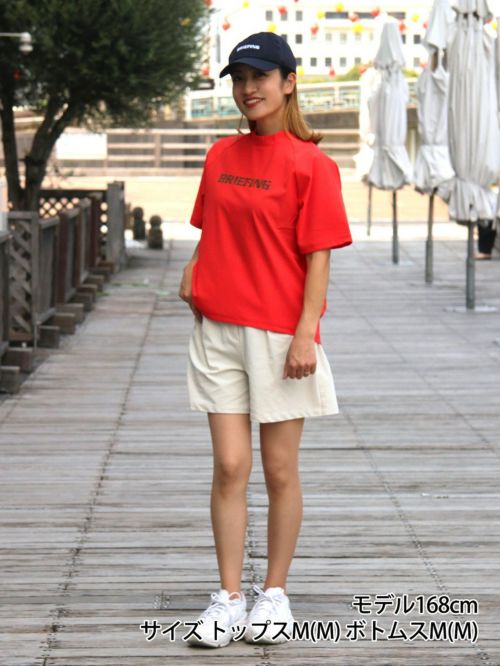 【新品】BRIEFING ゴルフ レディース ハイネックシャツ レッド ハイネックシャツ レディース ブリーフィング ゴルフ BRIEFING