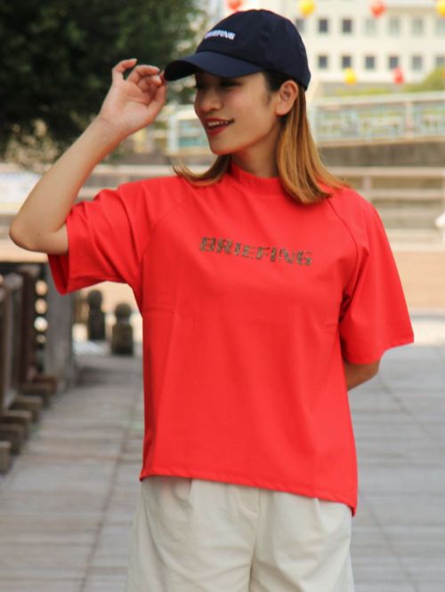 【新品】BRIEFING ゴルフ レディース ハイネックシャツ レッド ハイネックシャツ レディース ブリーフィング ゴルフ BRIEFING