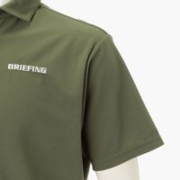 BRIEFING オリーブ ポロシャツ L BRIEFING GOLF ブリーフィング ゴルフ メンズ ポロシャツ