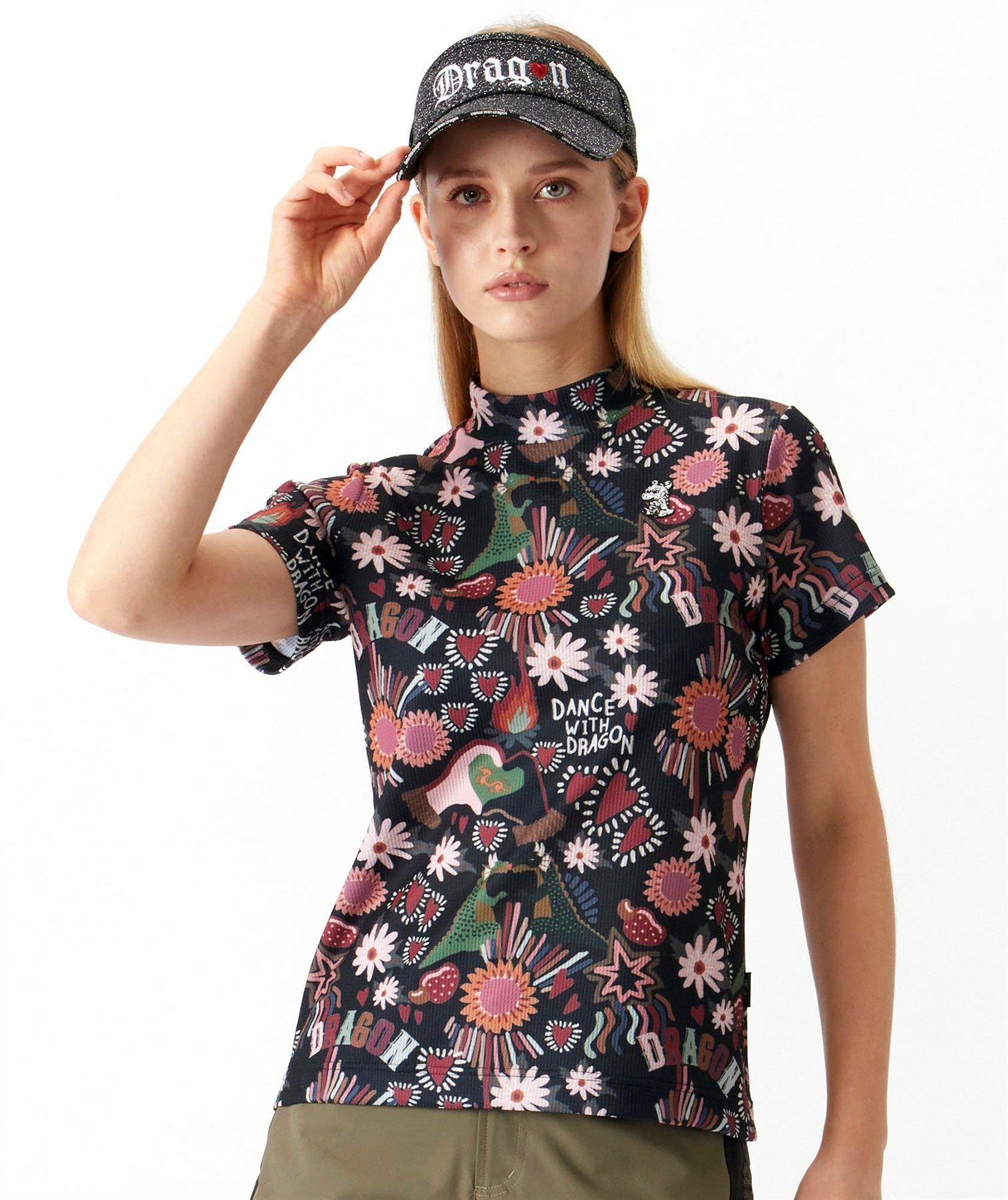 ダンスウィズドラゴンのハイネックシャツ半袖