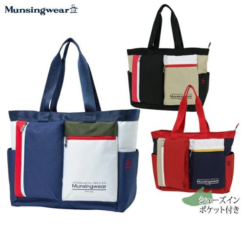 【新品】マンシングウェア オリジナル柄 PVCトートバッグ トートバッグ メンズ レディース マンシングウェア Munsingwear